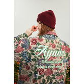 Unisex Jacket Fall Vintage Floral Embroidered Back Jacket Lapel Overalls